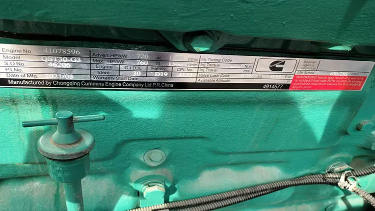 Used Cummins 1000 kVA Diesel Generator - photograph 02