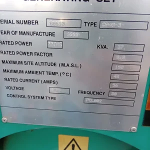 Used Cummins 37.5 kVA Diesel Generator - photograph 01