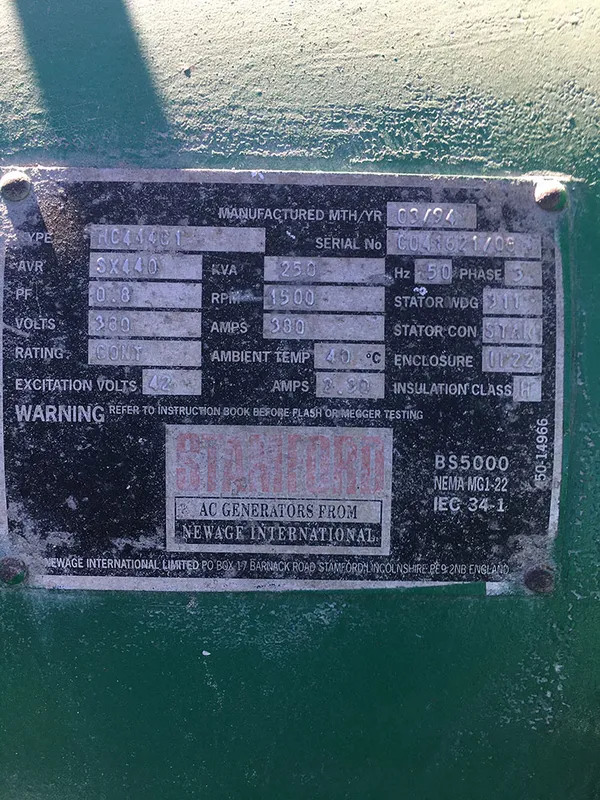 Used Perkins 250 kVA Diesel Generator - photograph 03